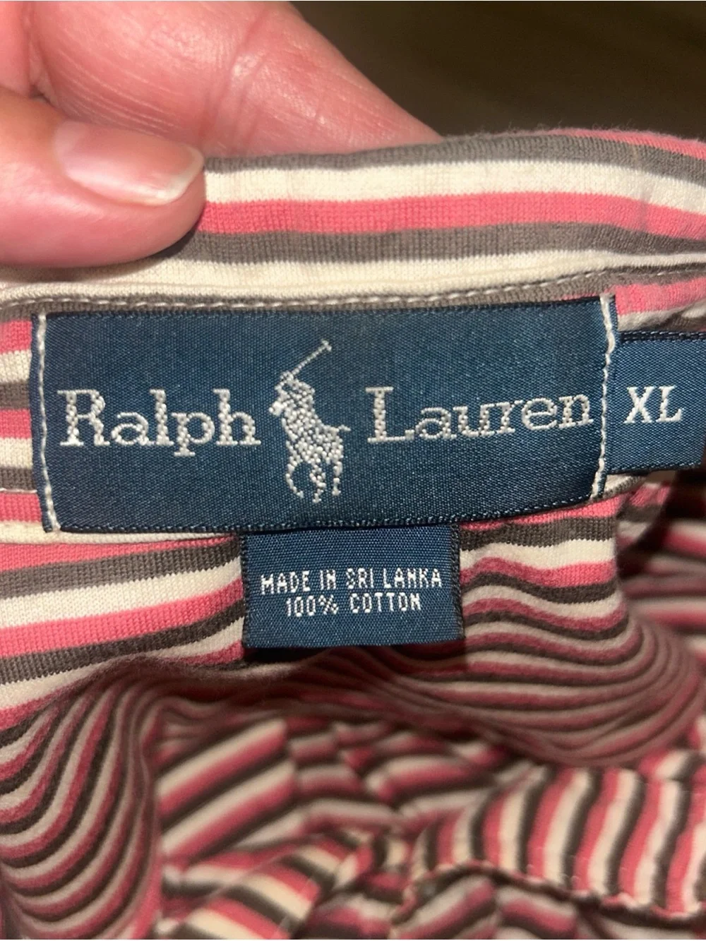 Polo Golf Ralph Lauren Pro Fit Shirt Red Striped Preppy Sporty Summer Mens L